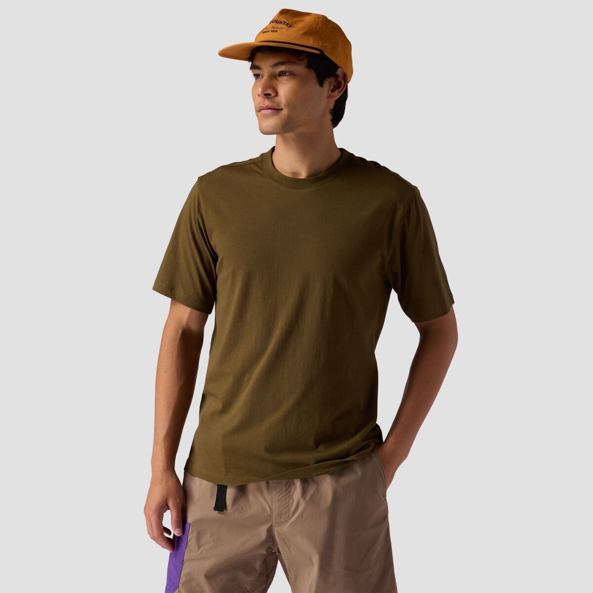 Stoic Solid Relaxed T-Shirt - Men's Dark Olive, XXL