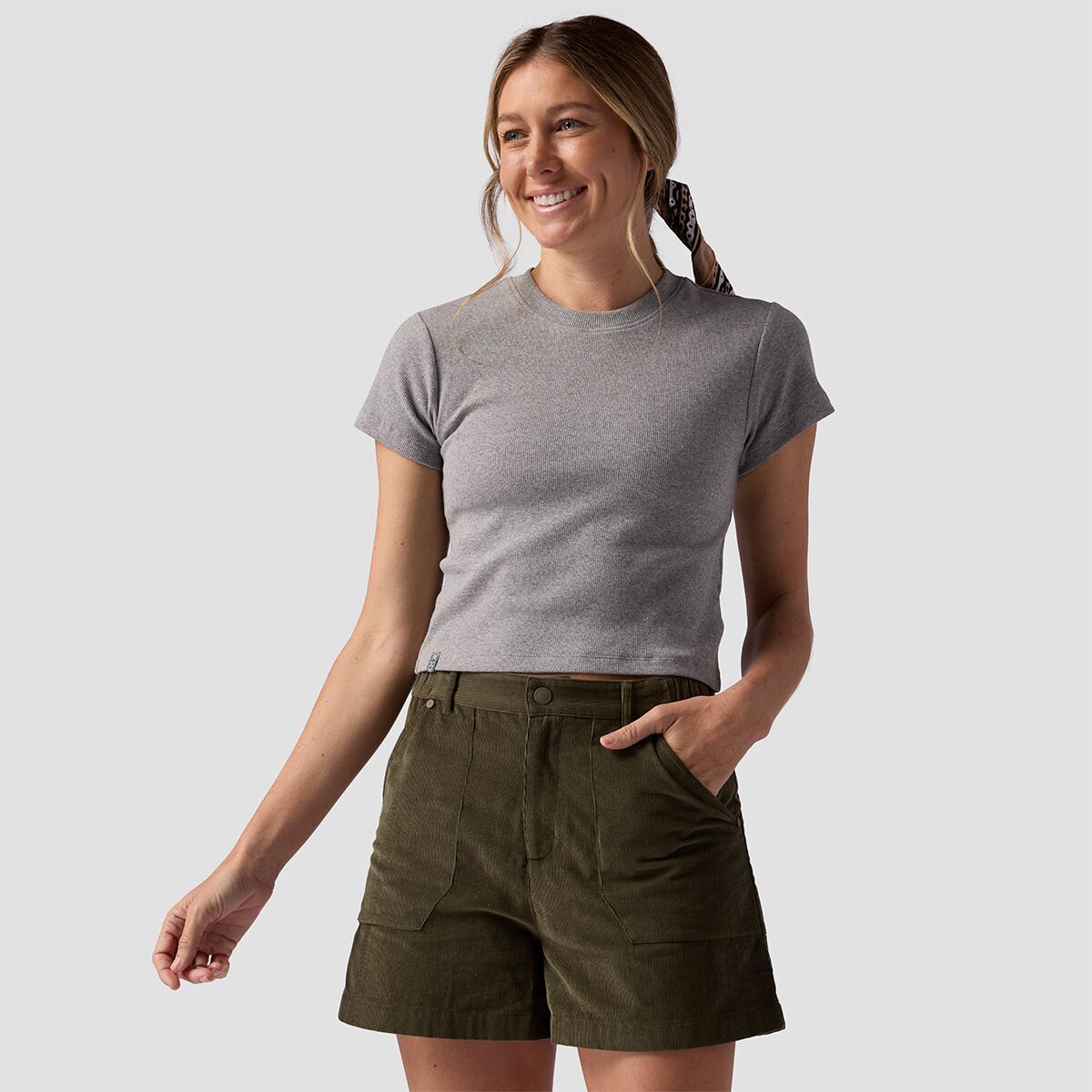 Stoic Tiny T-Shirt - Women's Heather Gray, S