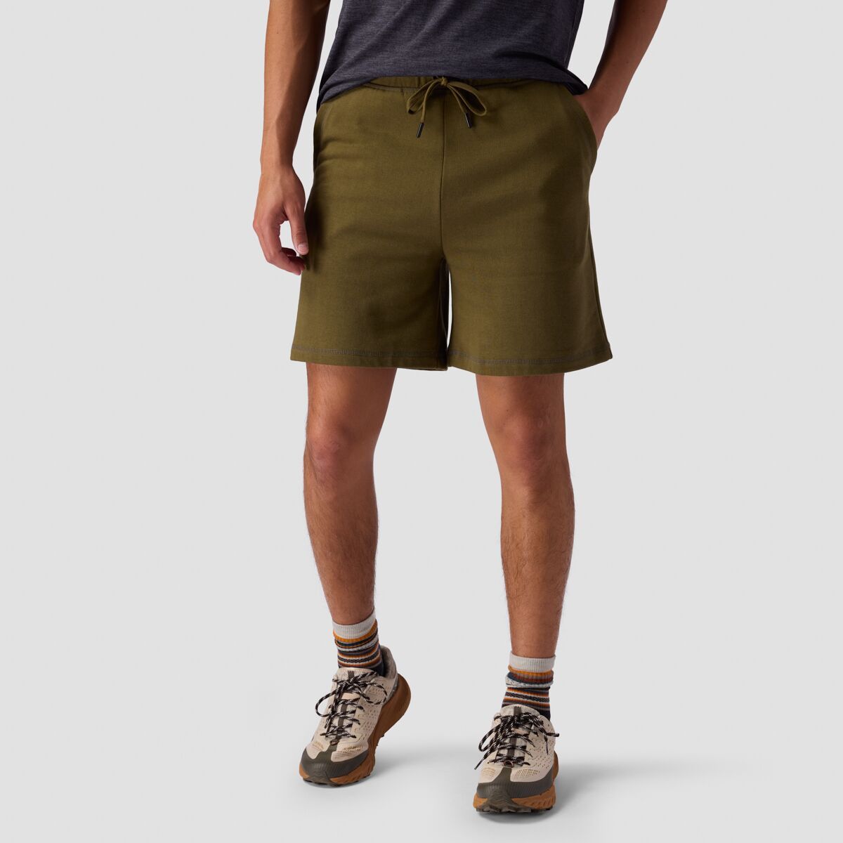Stoic Vintage Gym 7in Short - Men's Dark Olive, L