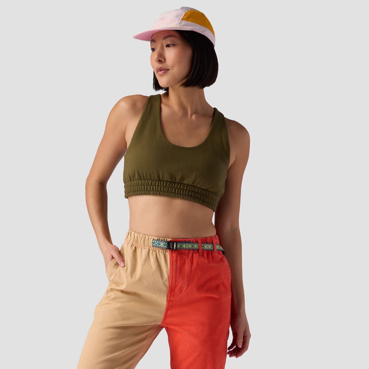 Stoic Vintage Gym Bralette - Women's Dark Olive, L