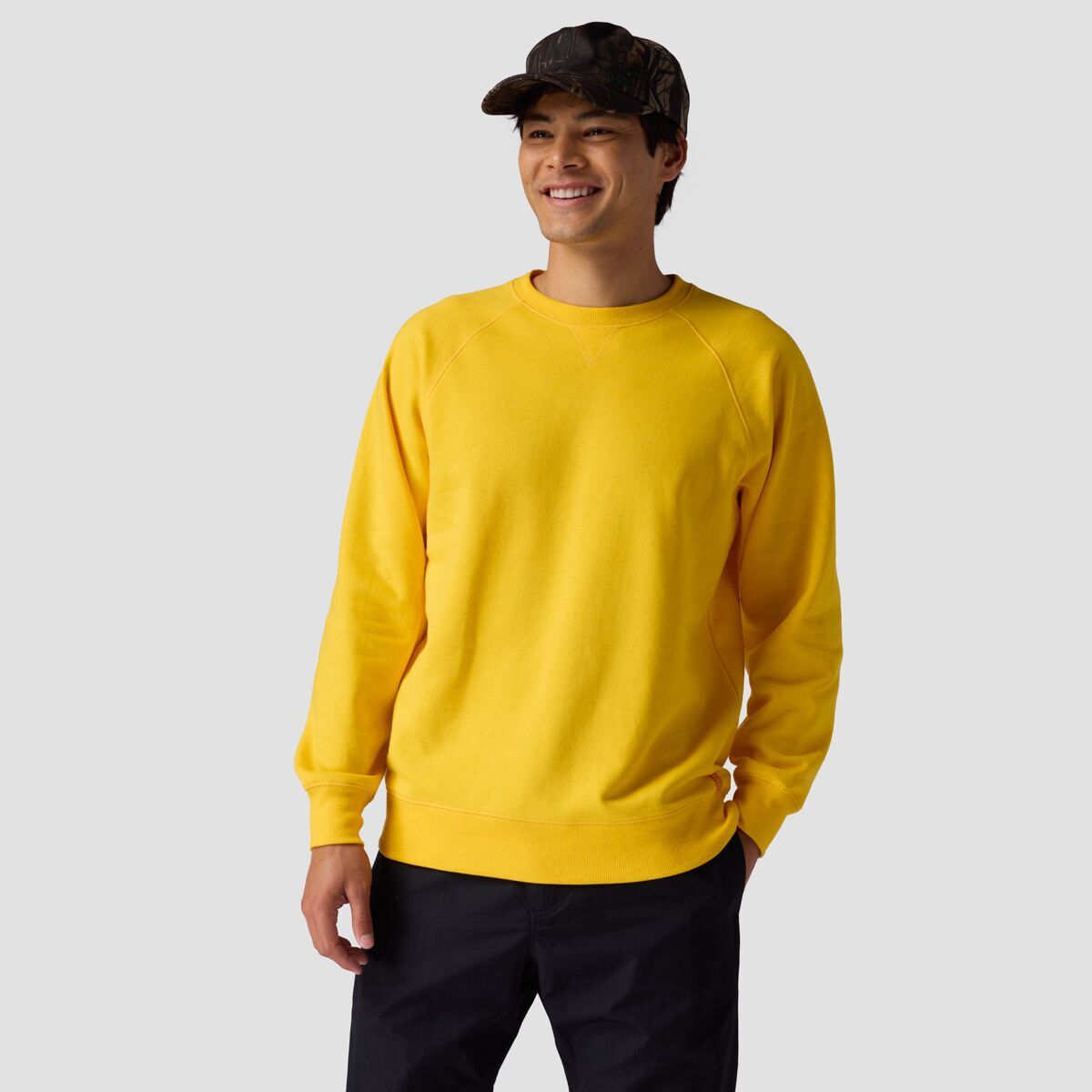 Stoic Vintage Gym Crewneck Sweatshirt - Men's Lemon Chrome, L