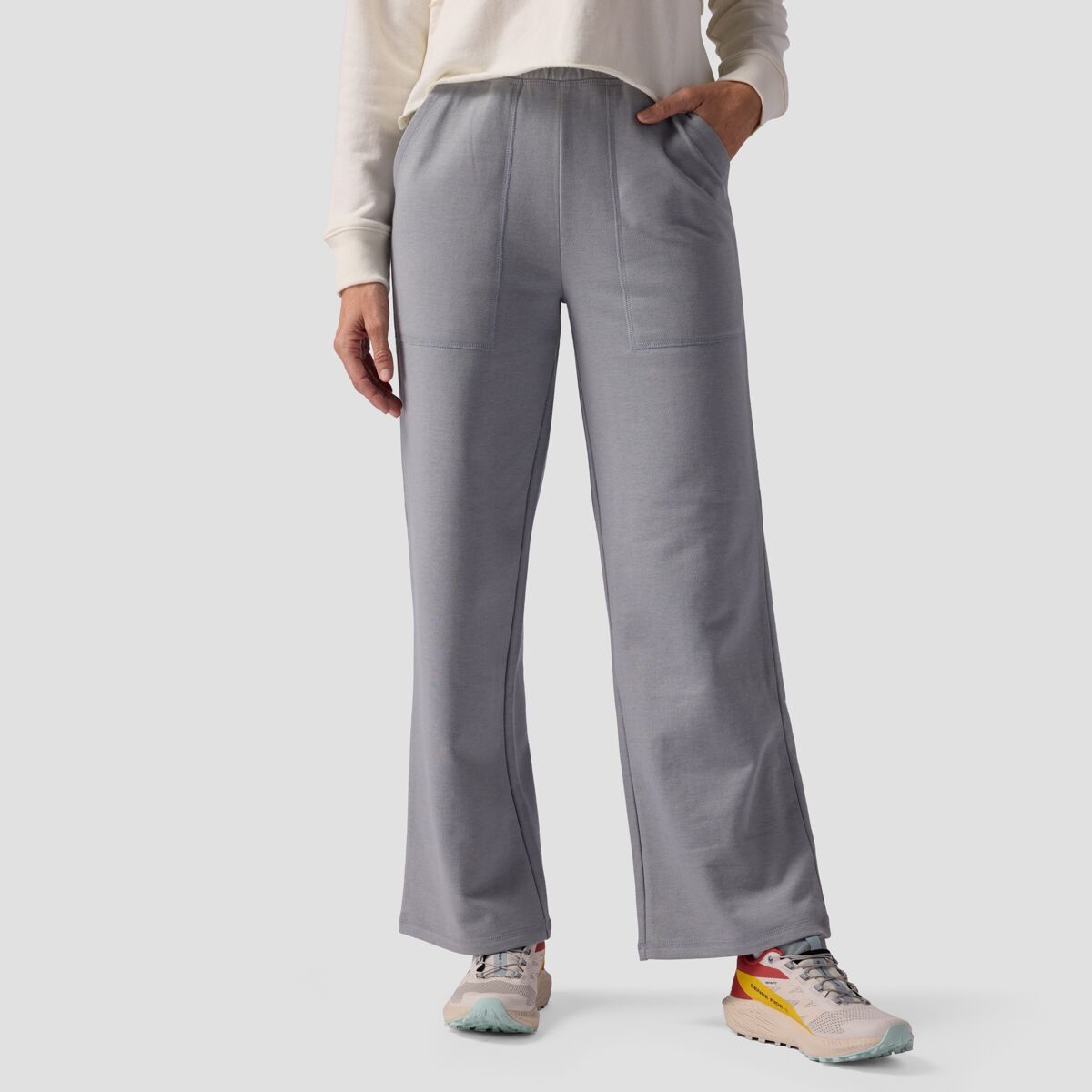 Stoic Vintage Gym Wide Leg Pant - Women's Heathered Monument, XL