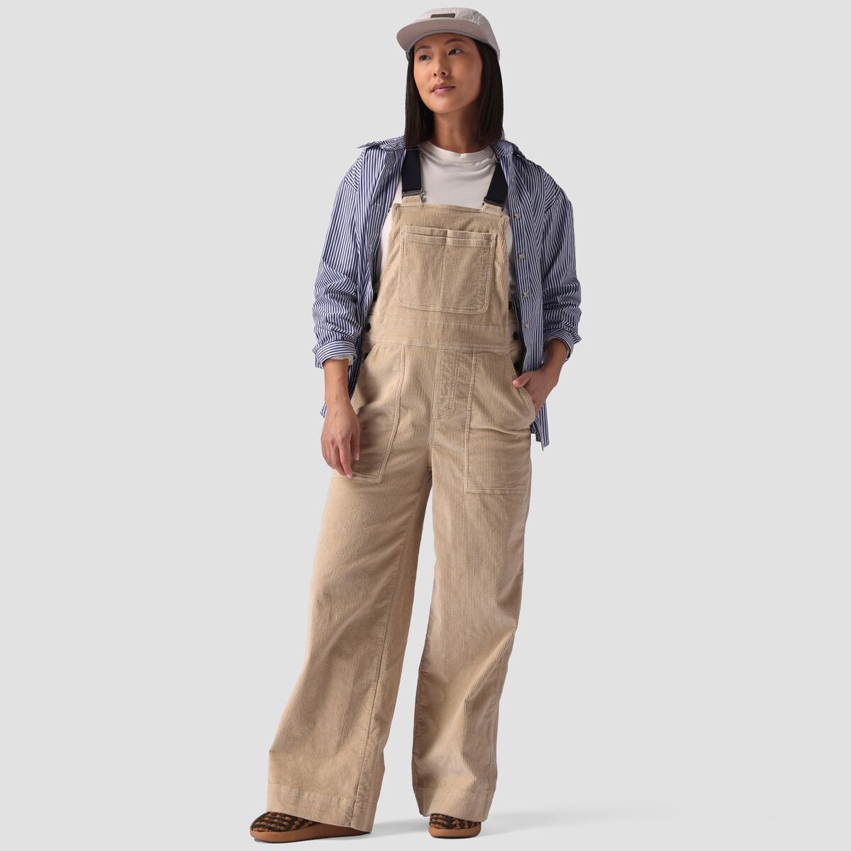 Stoic Wide Leg Corduroy Overall - Women's Desert Egret, M