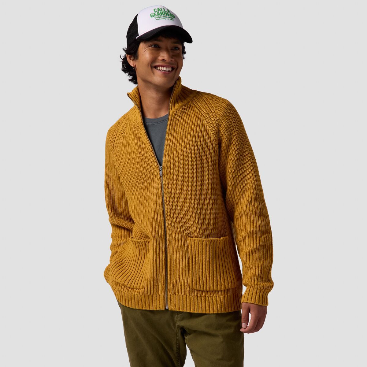 Stoic Full Zip Sweater - Men's Harvest Gold, XL
