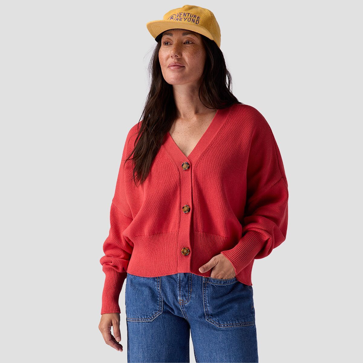 Stoic Slouchy Cardigan - Women's Cranberry, S