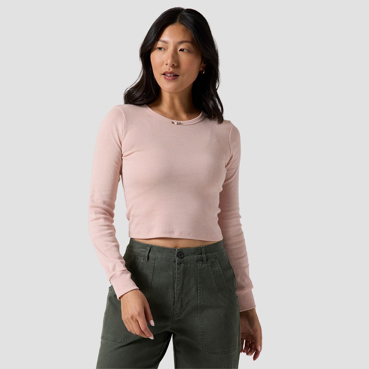 Image of Stoic Rosette Long-Sleeve T-Shirt - Women's Heather Ballet, M