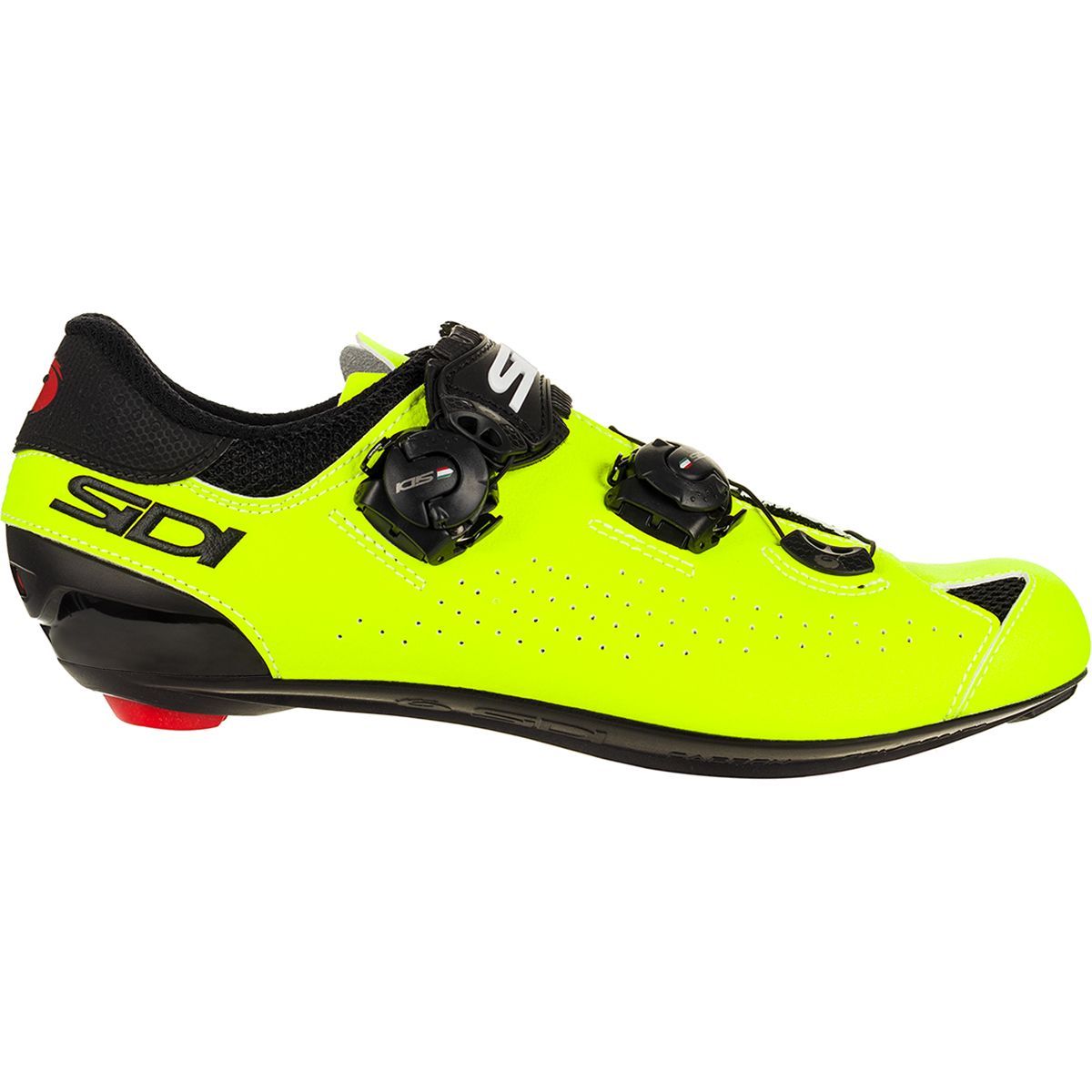 Sidi Genius 10 Cycling Shoe - Men's Black/Yellow Fluo, 48.0