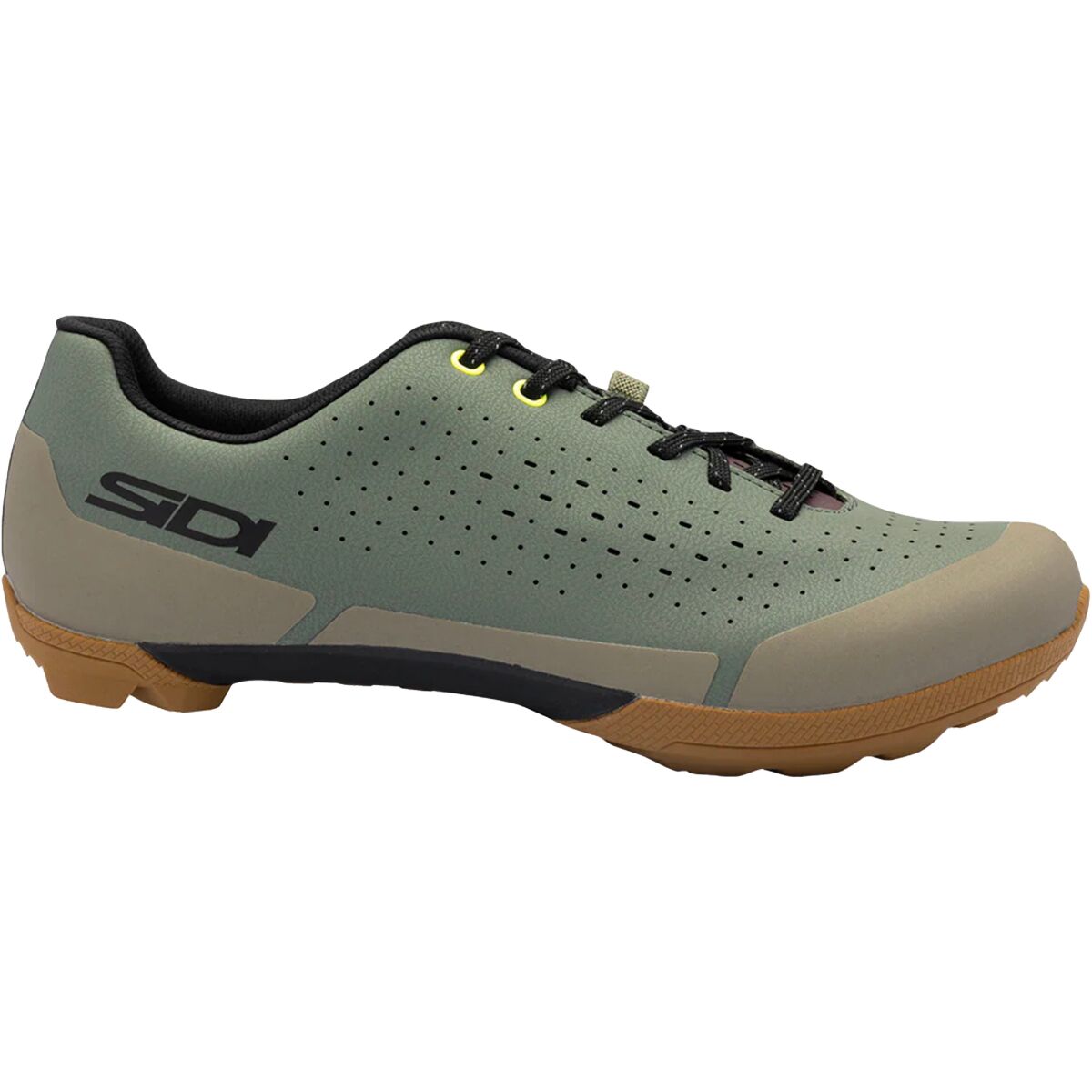 Image of Sidi Asper Laces Gravel Shoe - Men's Military Yellow, 42.0