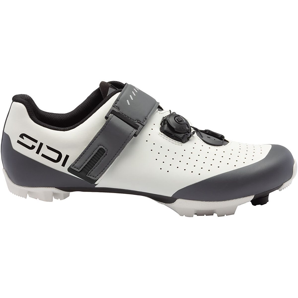 Image of Sidi Physis Mountain Clipless Shoe - Men's Ice White/Anthracite, 43.5