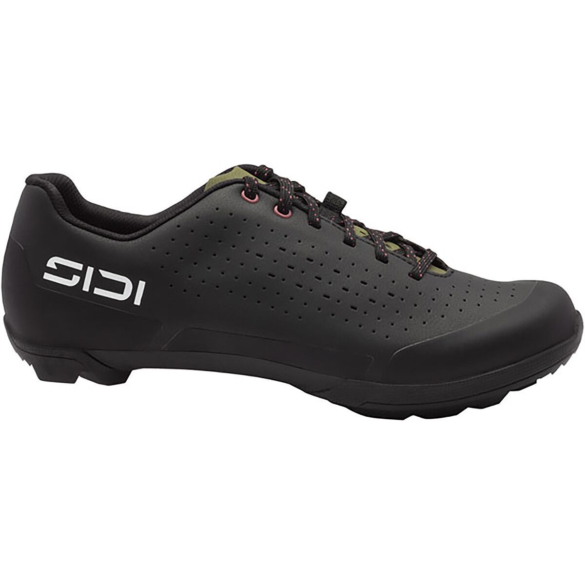 Image of Sidi Asper Laces Gravel Shoe - Men's Black Olive Green, 42.5