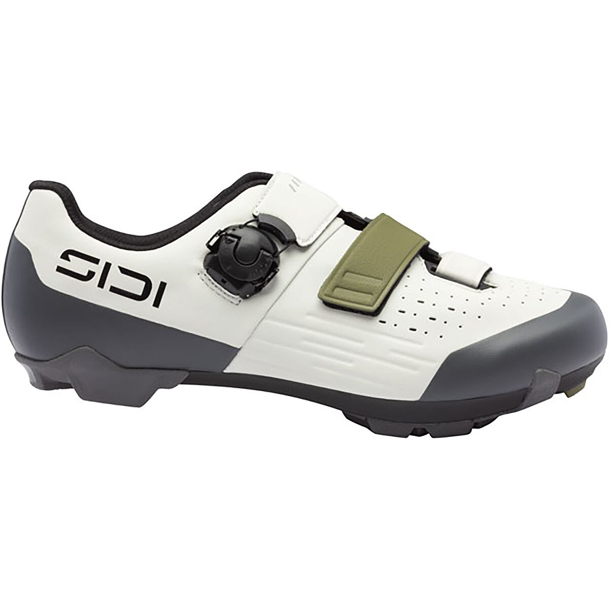 Image of Sidi Silvis XC Clipless Shoe - Men's Ice White Olive Green, 43.0