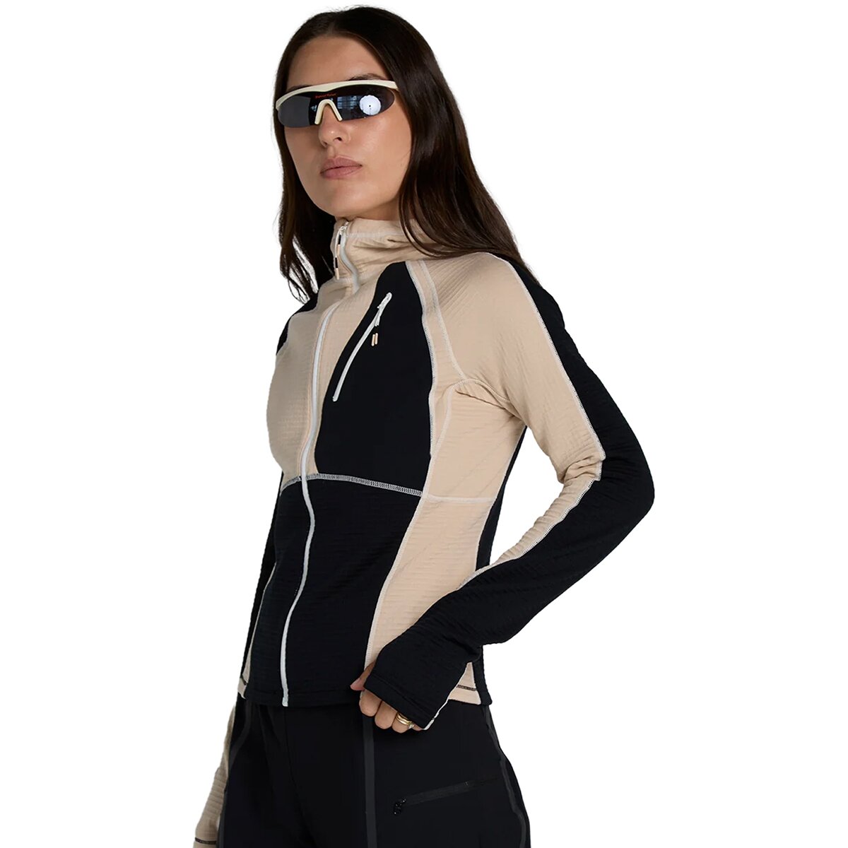 Seniq Seniq Joytrek Grid Fleece Full-Zip Hoodie - Women's Noir, L - $198.00 at Backcountry.com