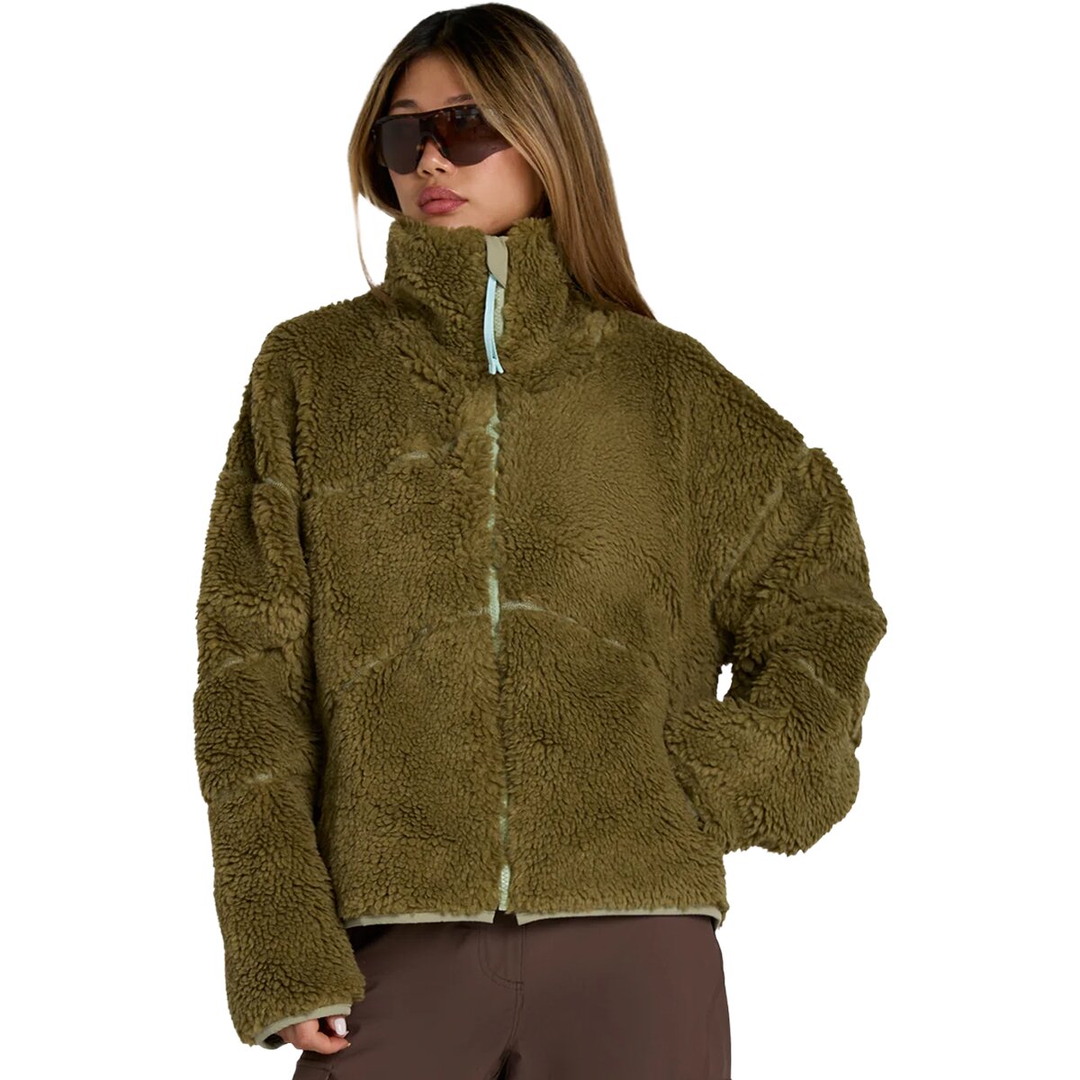 Image of Seniq Wooluxe Fleece Full-Zip Jacket - Women's Matcha, S