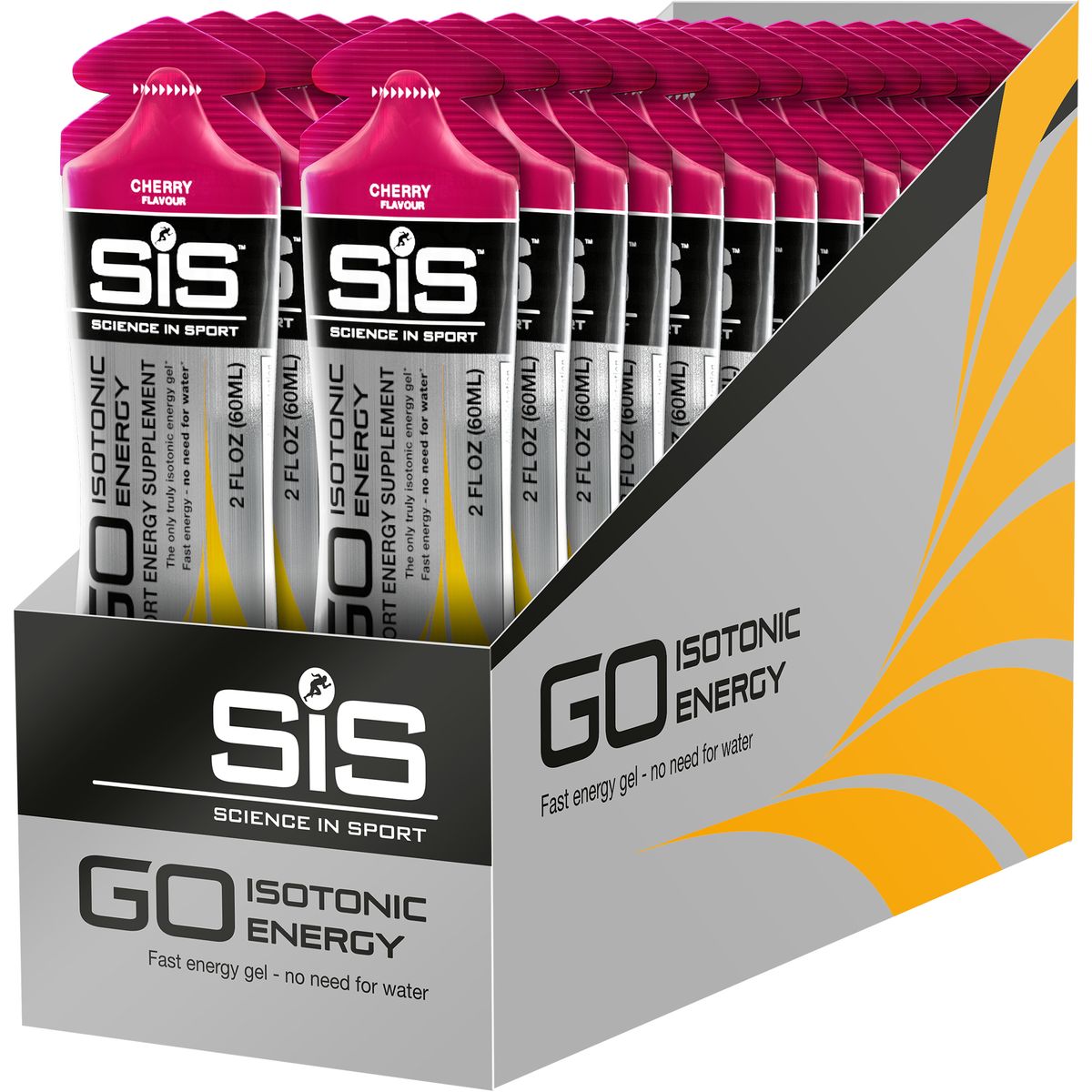 Image of Science in Sport GO Isotonic Gels Cherry, 60ml 30-Pack