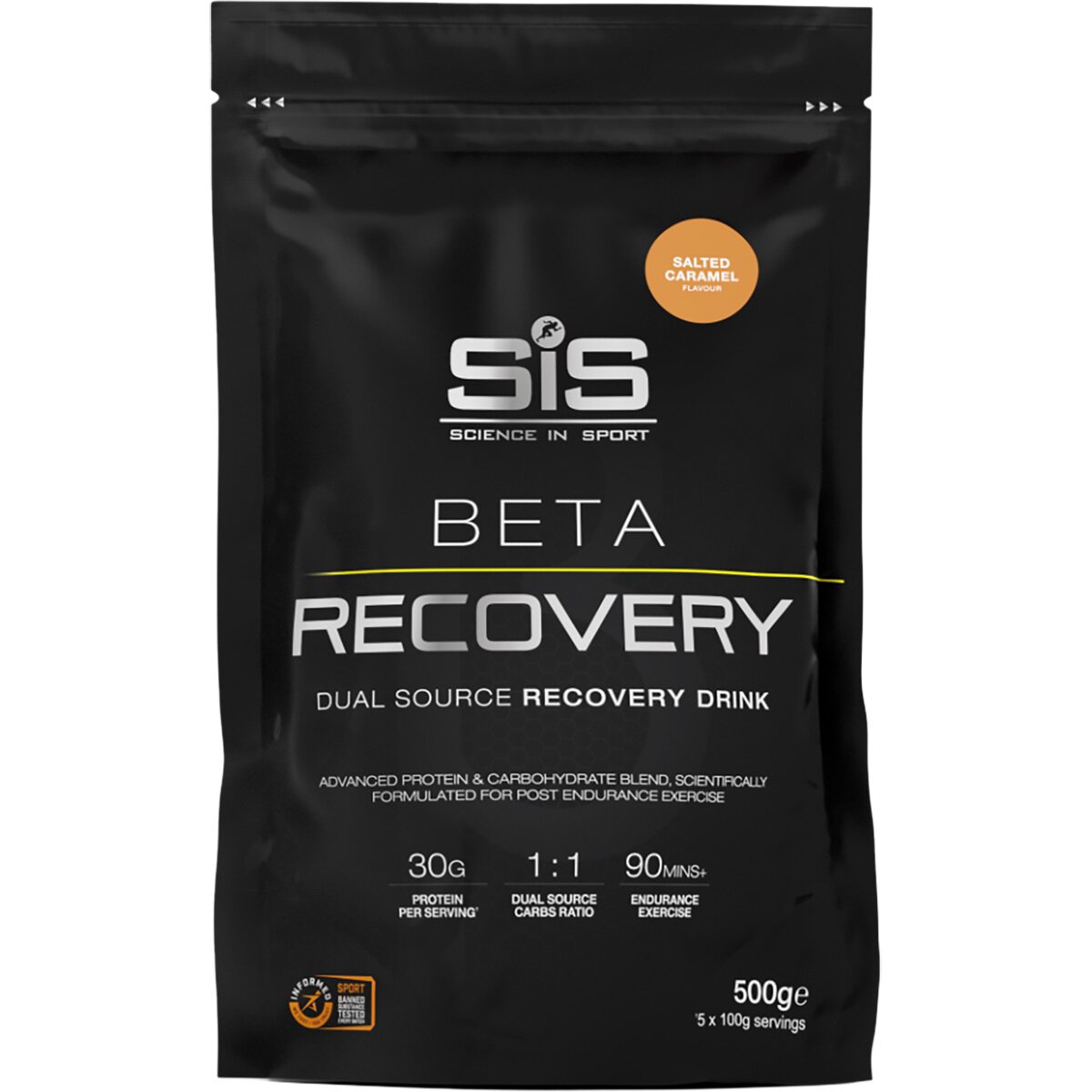 Image of Science in Sport Beta Recovery Powder Salted Caramel, 500g, 10 servings