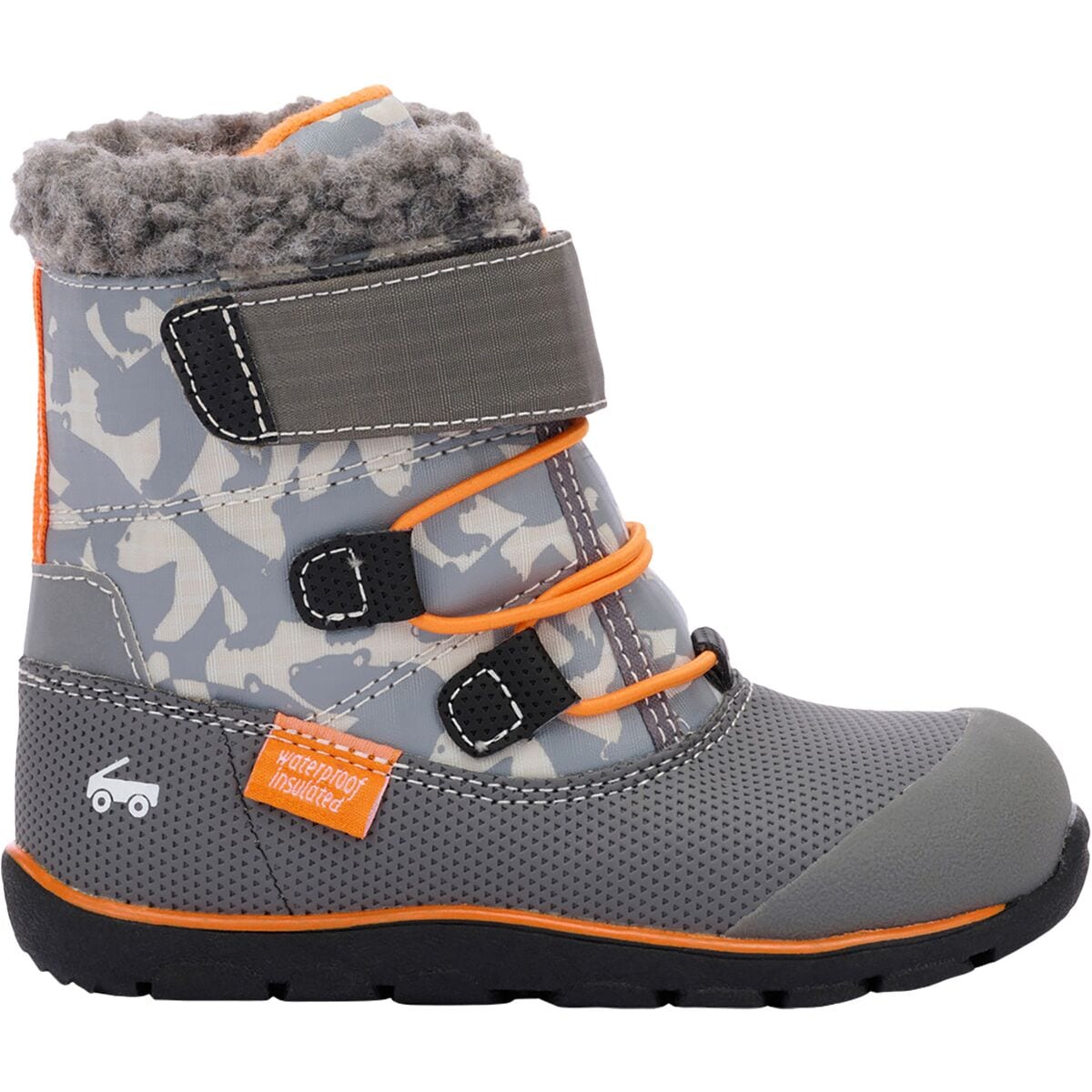 See Kai Run Gilman Waterproof Insulated Gray Orange Boys Shoes 4