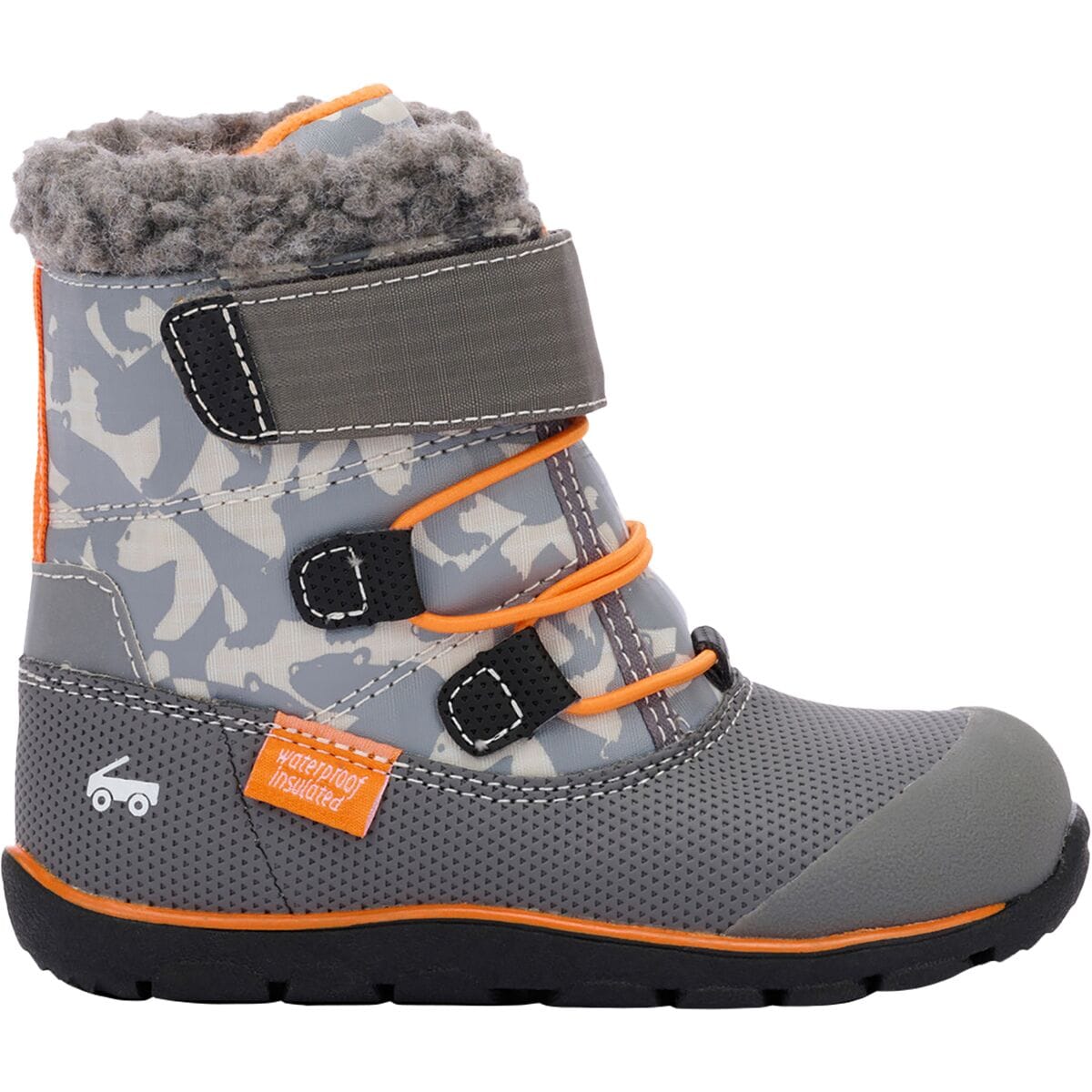 See Kai Run Gilman Waterproof Insulated Gray Orange Boys Shoes 3