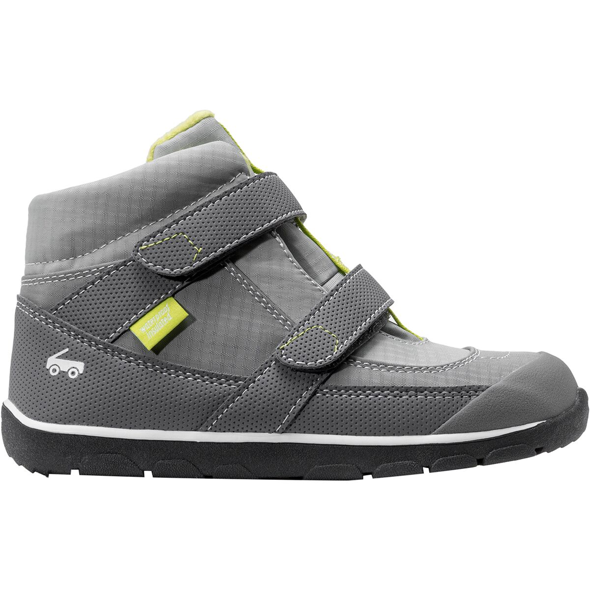 See Kai Run See Kai Run Atlas II Waterproof Insulated Boot - Boys' Gray/Lime, 3.0