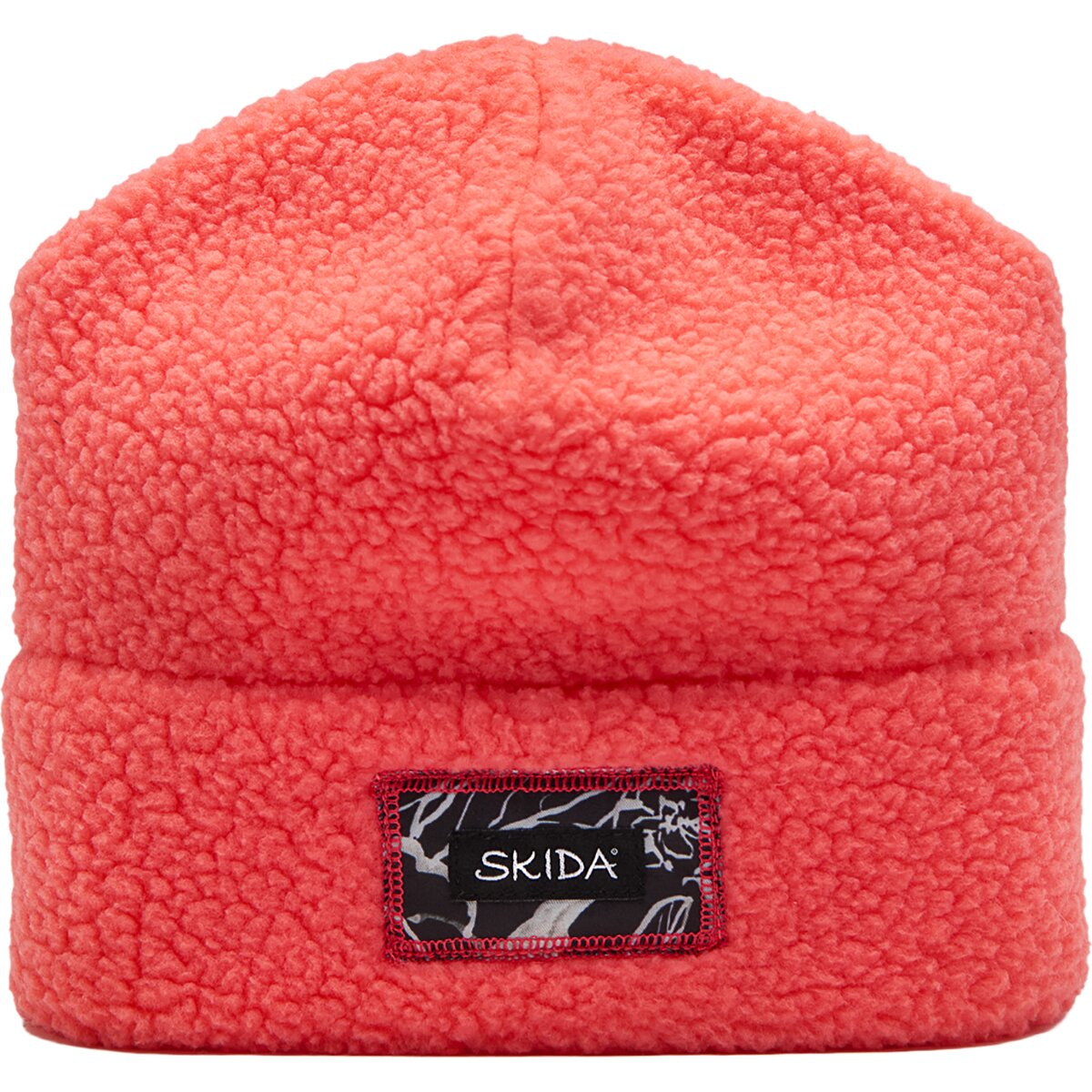 Image of Skida High Pile Fleece Beanie Hotcoral, One Size