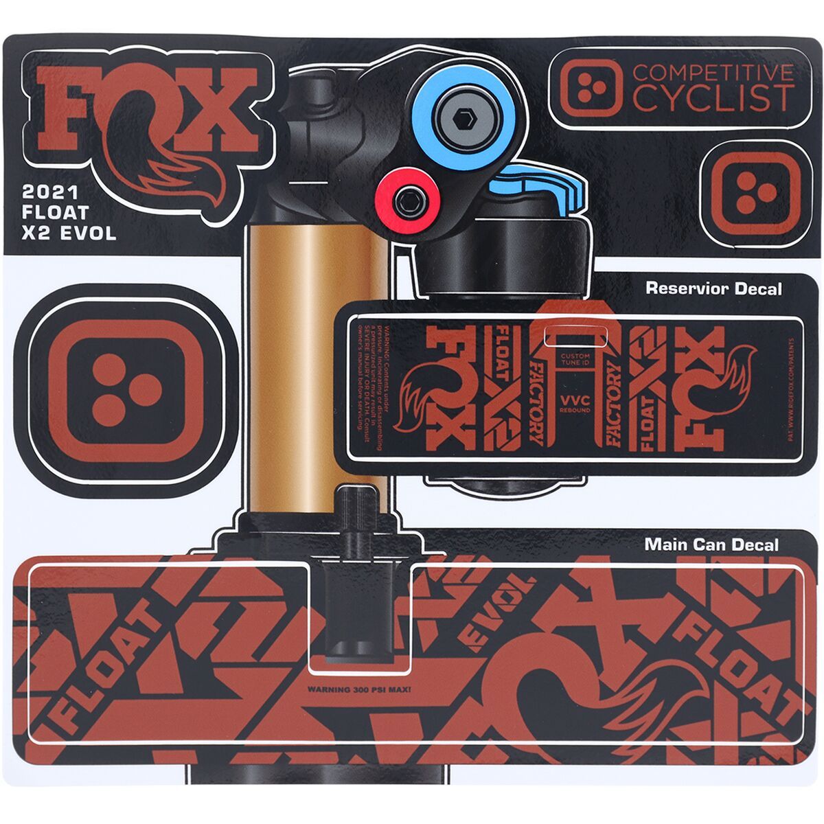 Stikrd Fox X2 Decal Kit