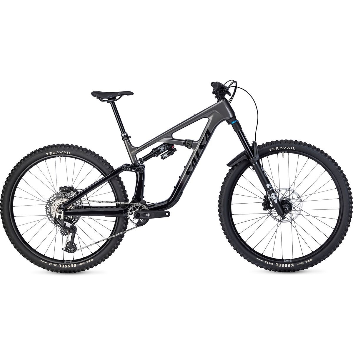 Image of Salsa Blackthorn 145 C Eagle 90 Mountain Bike Black/Graphite Gray, L