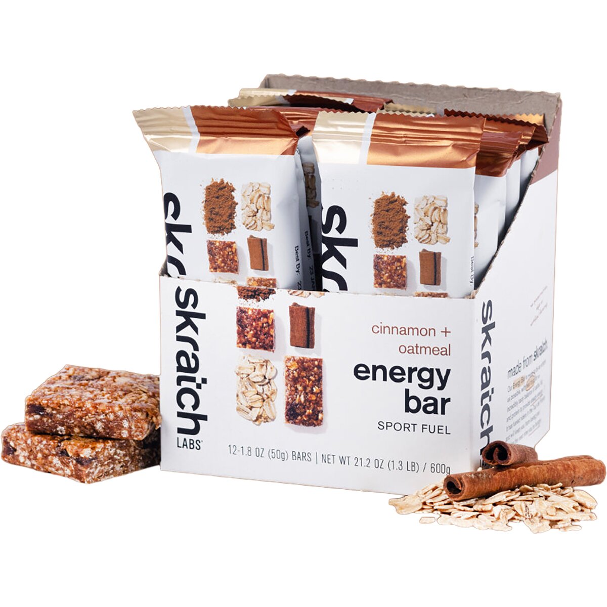 Image of Skratch Labs Energy Bar Sport Fuel -12-Pack Cinnamon + Oatmeal, 12 Pack