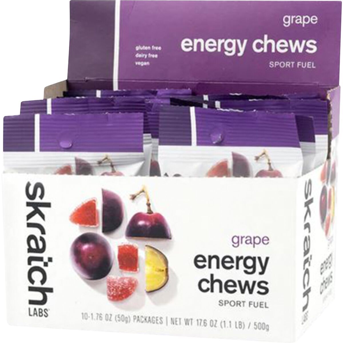 Image of Skratch Labs Energy Chews Sport Fuel - 10-Pack Grape, 10 Pack