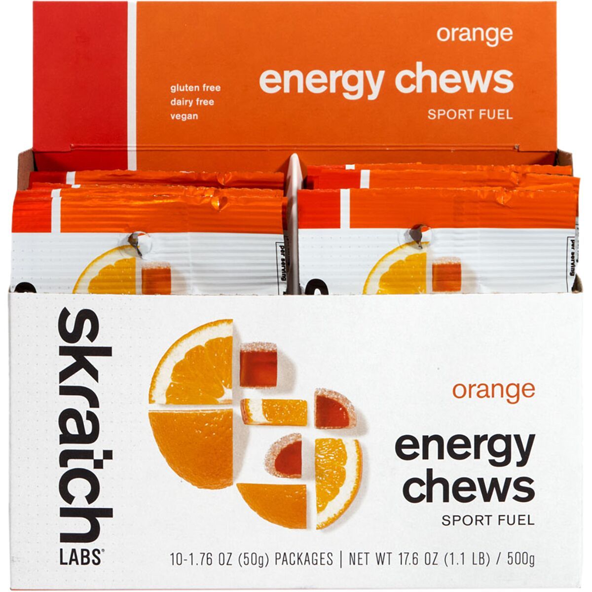 Image of Skratch Labs Energy Chews Sport Fuel - 10-Pack Oranges, 10 Pack