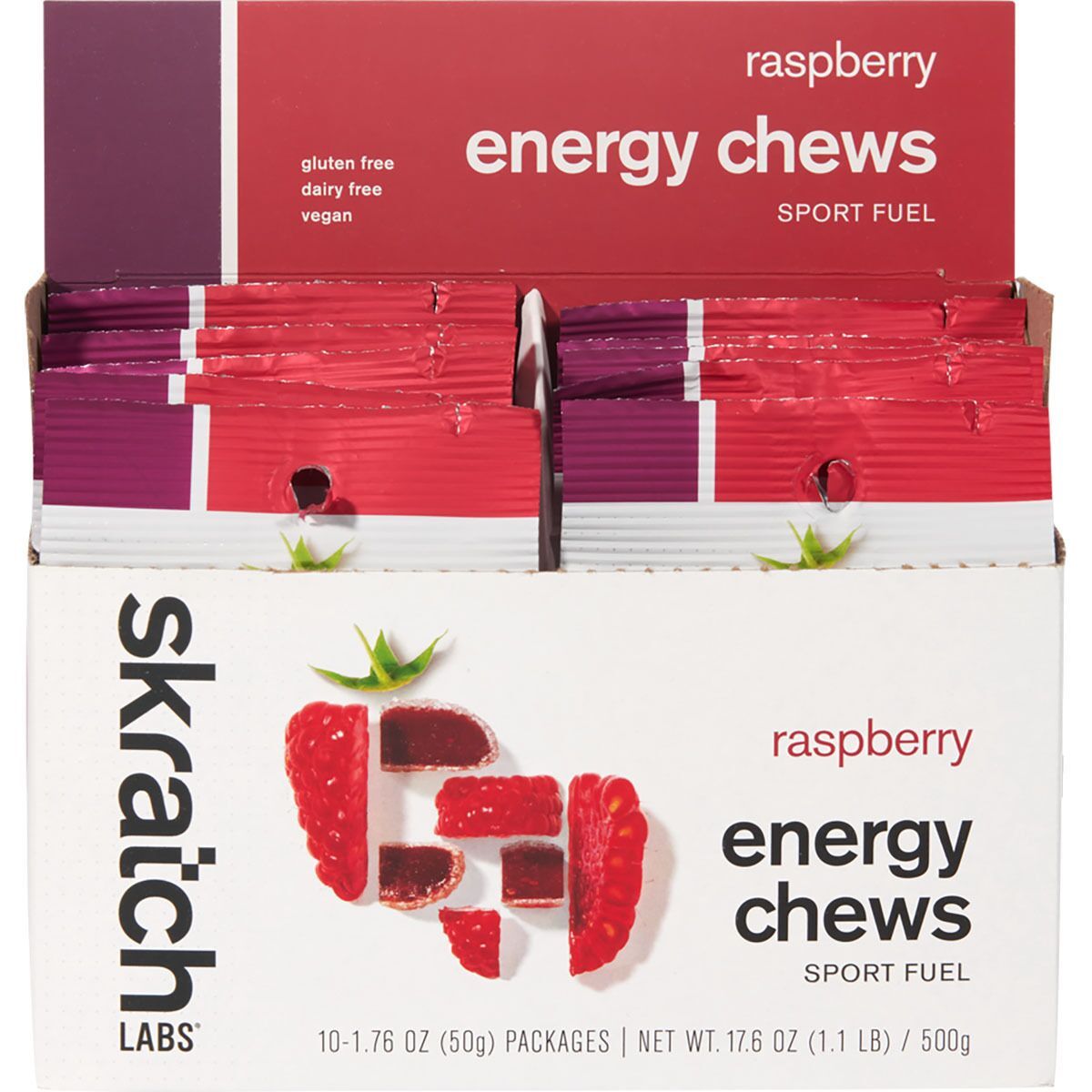 Image of Skratch Labs Energy Chews Sport Fuel - 10-Pack Raspberries, 10 Pack