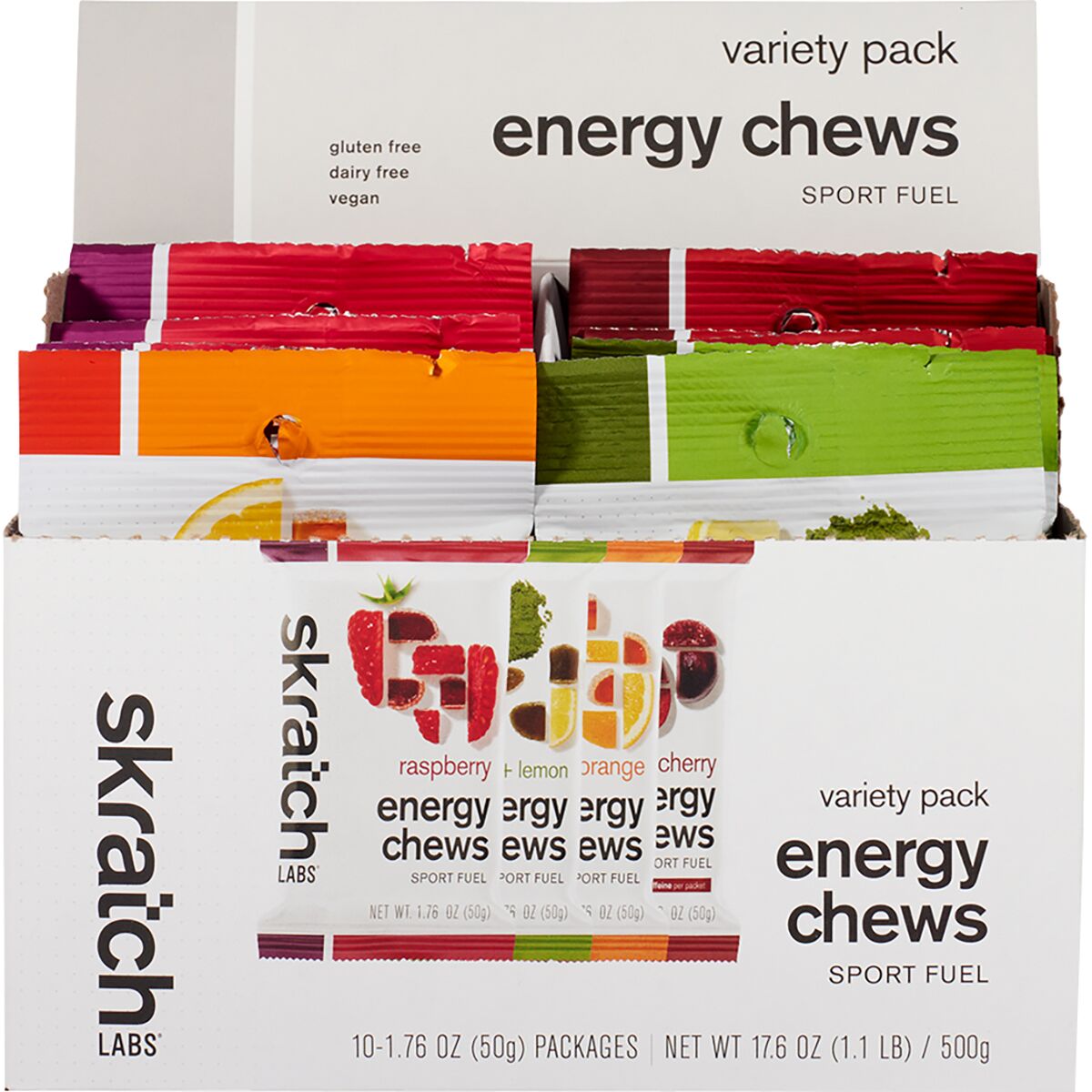 Image of Skratch Labs Energy Chews Sport Fuel - 10-Pack Variety, 10 Pack Singles