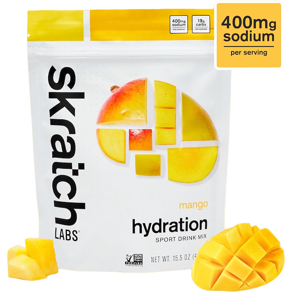 Image of Skratch Labs Hydration Sport Drink Mix - 20-Serving Bag Mango, 20-Serving Resealable Pouch