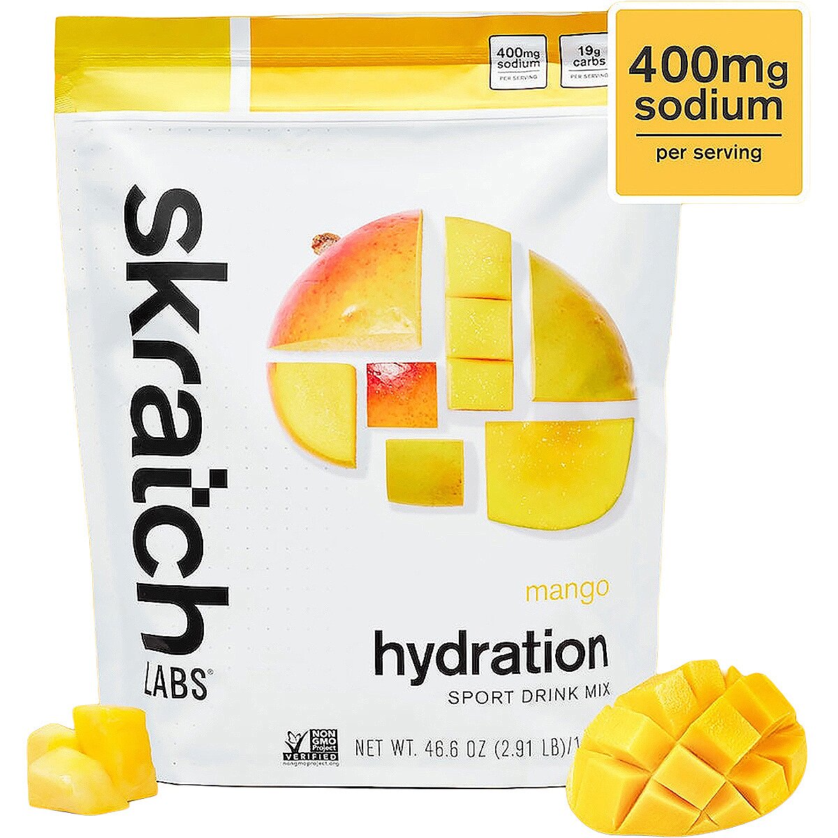 Image of Skratch Labs Hydration Sport Drink Mix - 60-Serving Bag Mango, 60-Serving Resealable Pouch