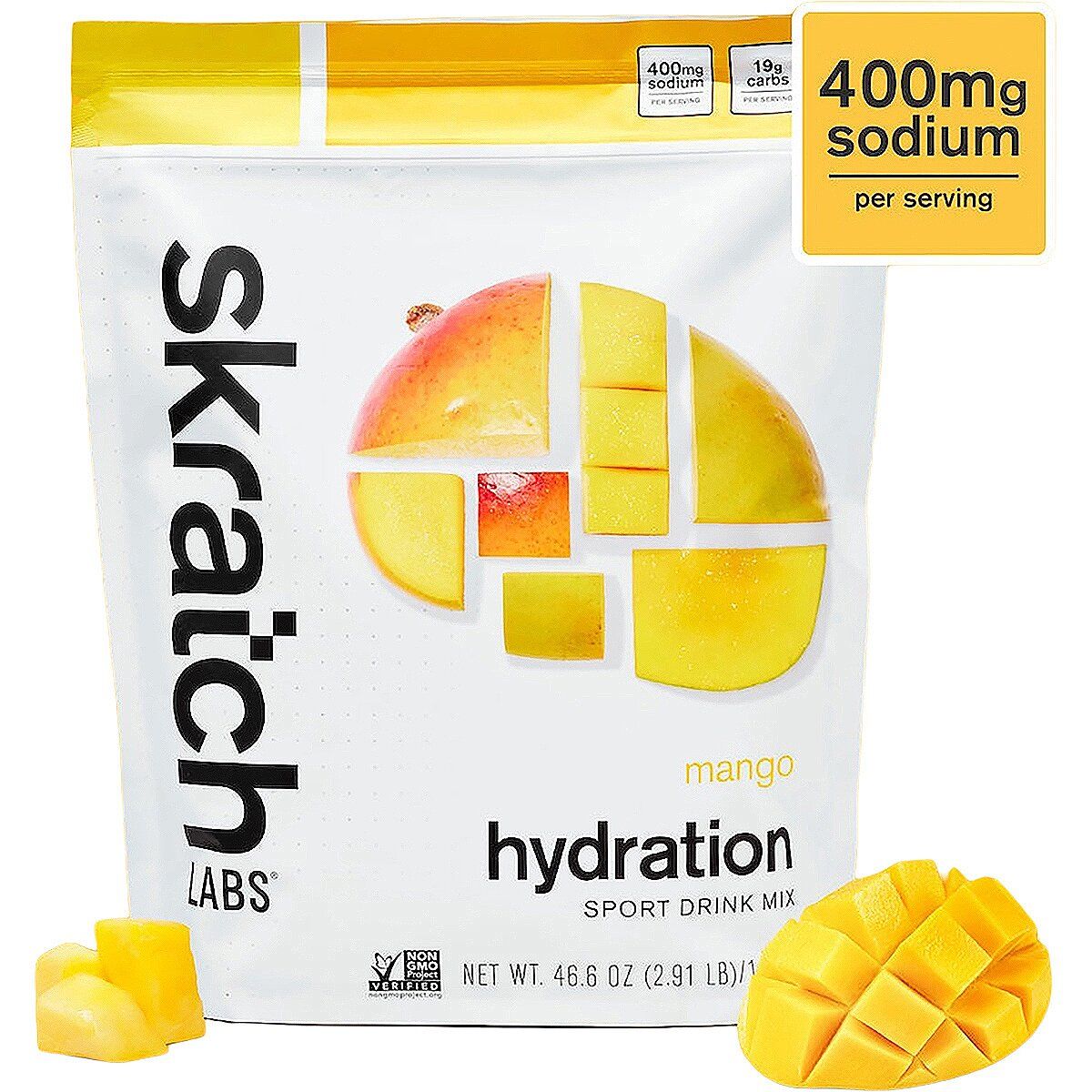 Image of Skratch Labs Hydration Sport Drink Mix - 60-Serving Bag Mango, 60-Serving Resealable Pouch