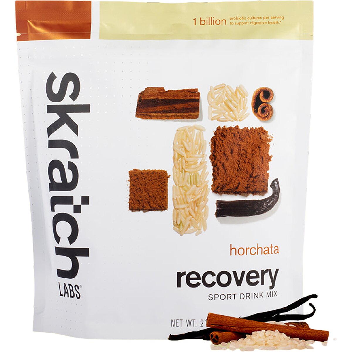 Image of Skratch Labs Recovery Sport Drink Mix - 24-Serving Bag Horchata, 24-Serving Resealable Pouch