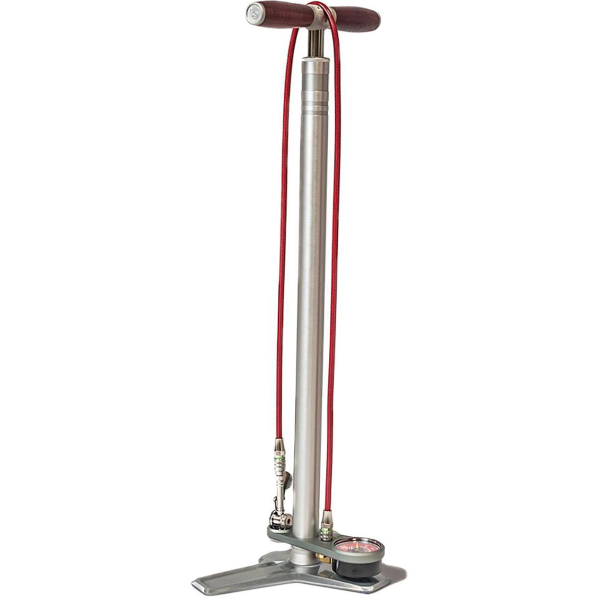 Image of Silca Super Pista Ultimate Hiro Edition Floor Pump Red Stainless, 160psi