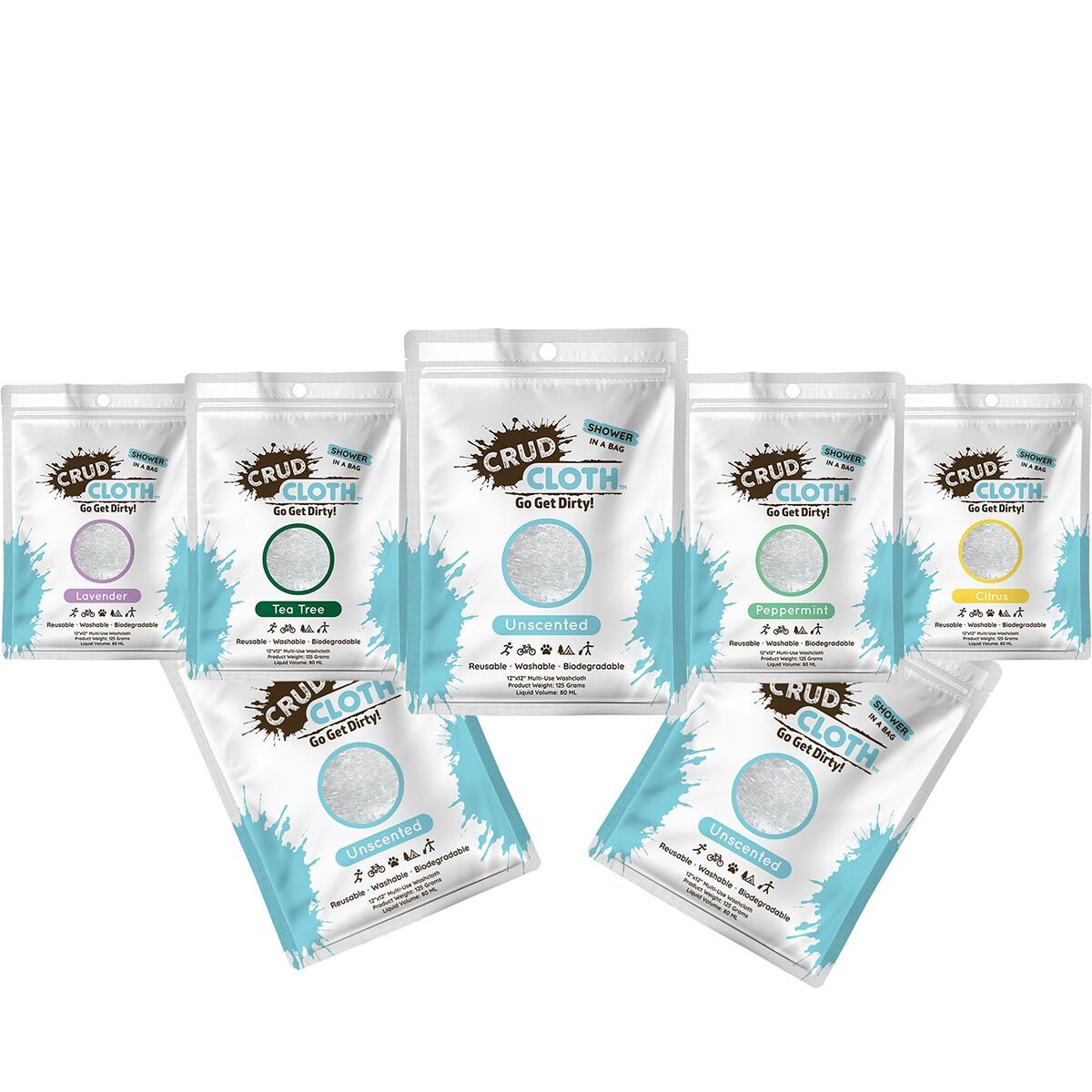 Image of Silca Crud Cloth - 7-Pack Variety (4 Scents + 3 Unscented), One Size