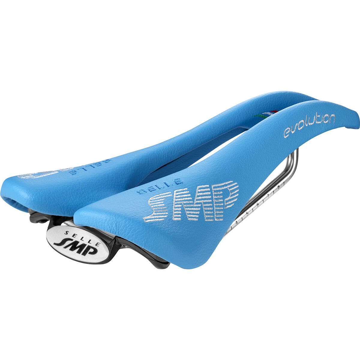 Image of Selle SMP Evolution Saddle Light Blue, 129mm