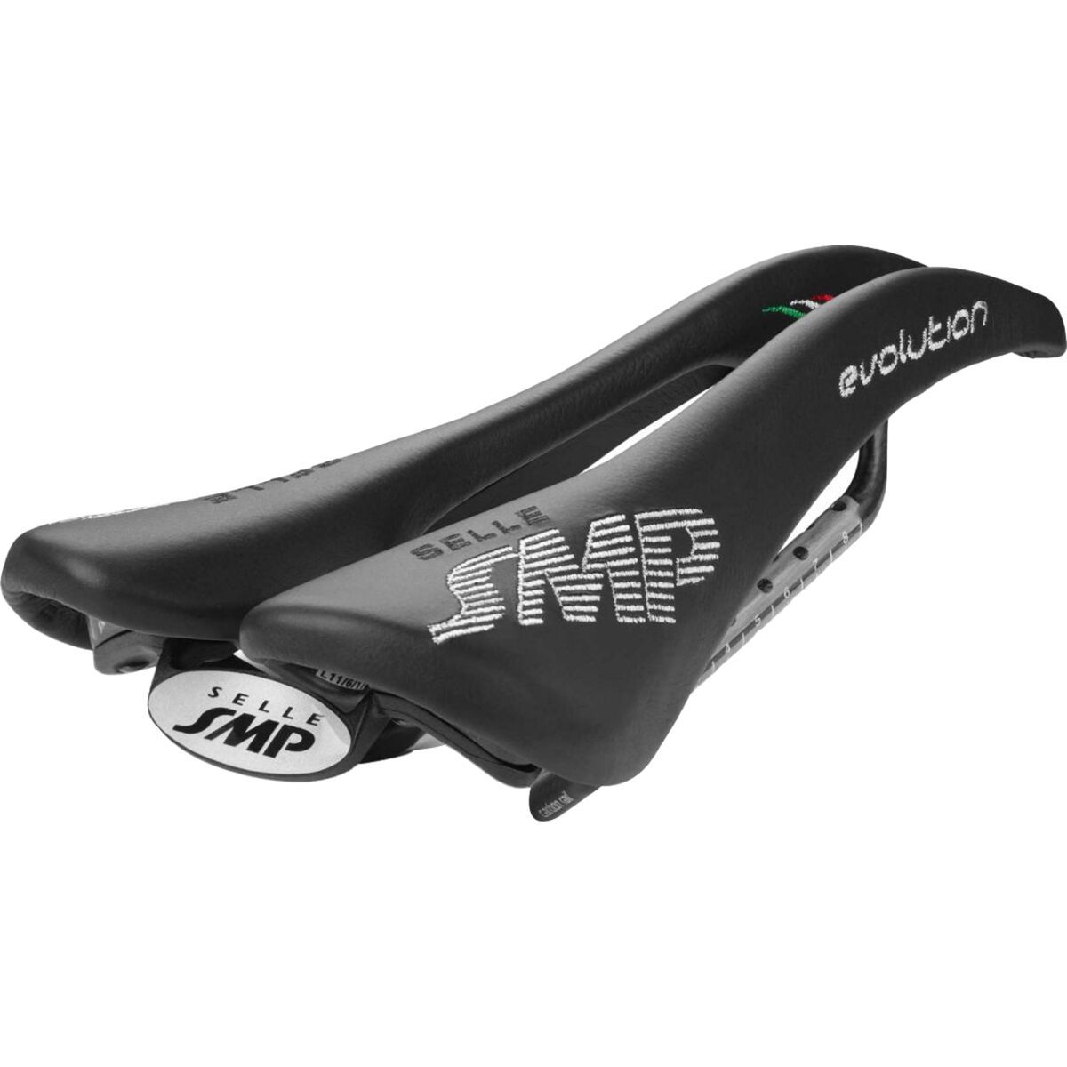 Image of Selle SMP Evolution Carbon Rail Saddle Black, 129mm