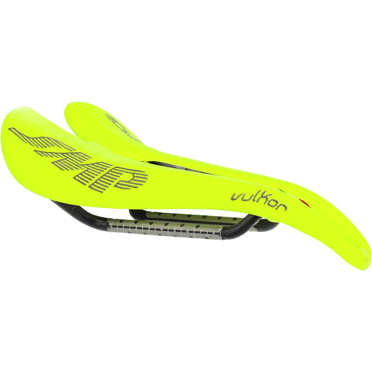 Image of Selle SMP Vulkor Carbon Saddle Yellow Fluo, 136mm