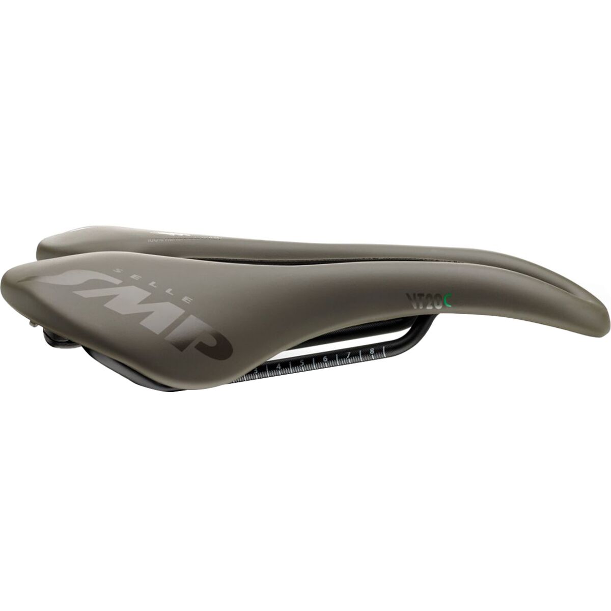 Image of Selle SMP VT20 C Carbon Saddle Grey-Brown Gravel, 144mm