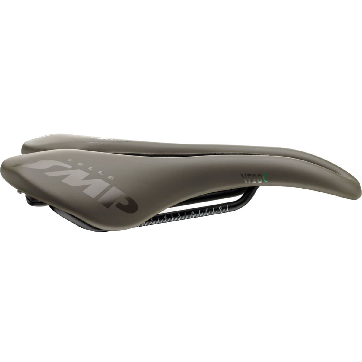 Image of Selle SMP VT20 C Carbon Saddle Grey-Brown Gravel, 144mm