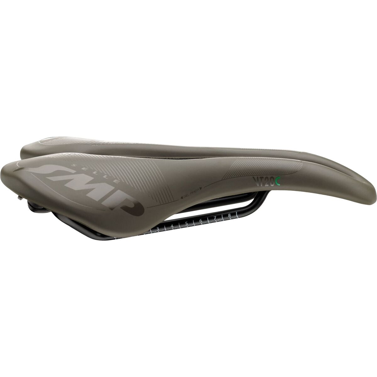 Image of Selle SMP VT20C-Gel Saddle Grey-Brown Gravel, 144mm