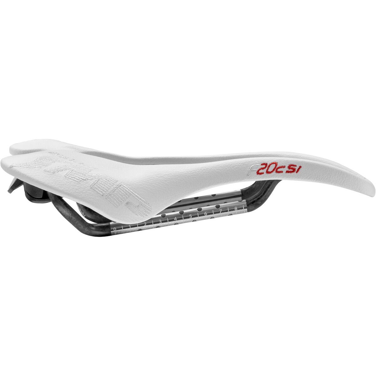 Image of Selle SMP F20C s.i. With Carbon Rail Saddle White, 135mm