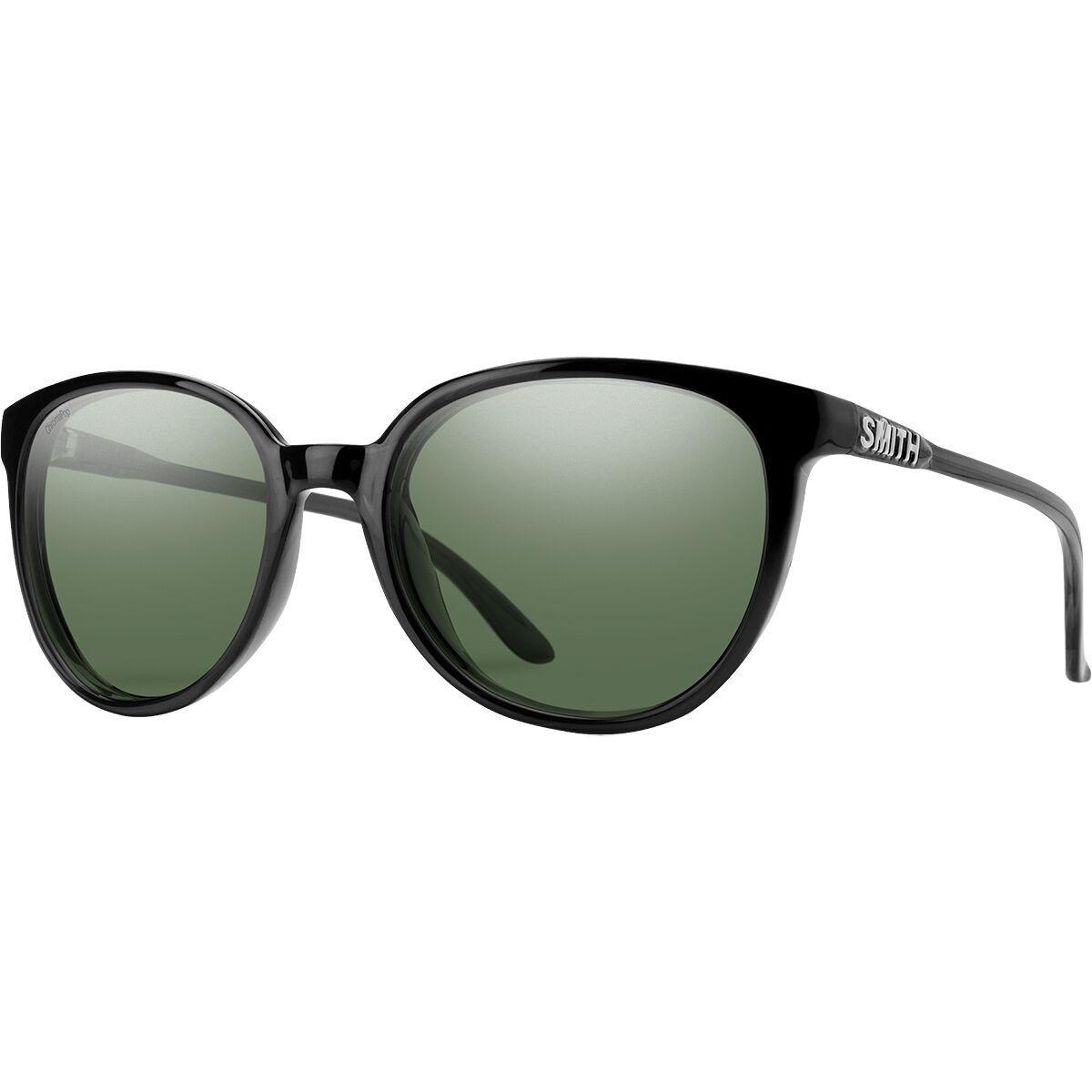 Image of Smith Cheetah Polarized Sunglasses - Women's Black/ChromPop Pol Gray Green, One Size
