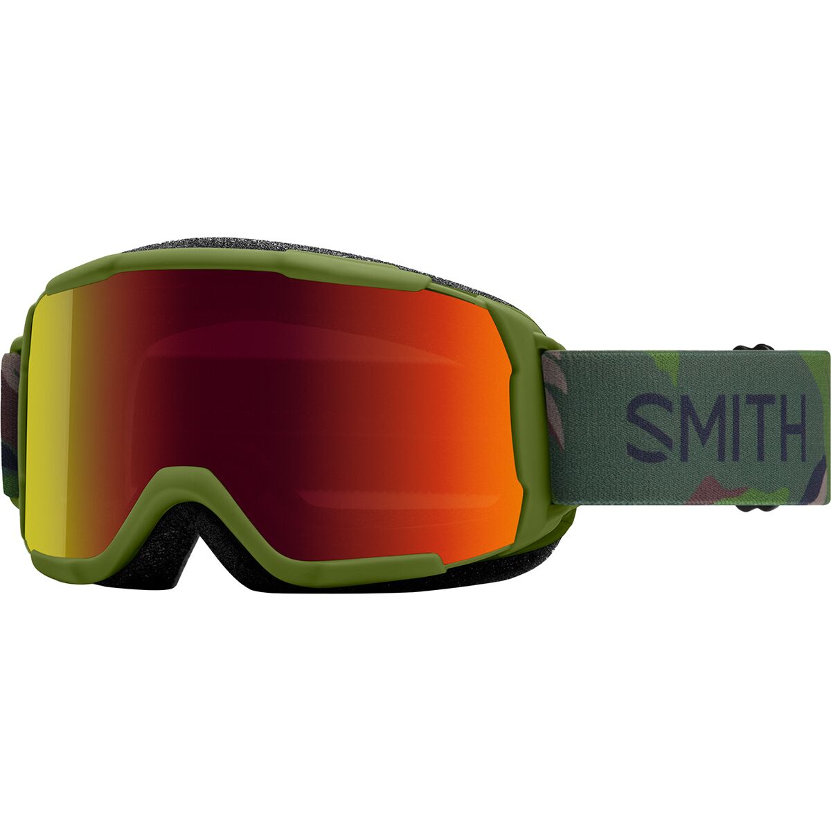 Smith Daredevil OTG Goggles - Kids' Olive Plant Camo/Red Sol-X Mirror