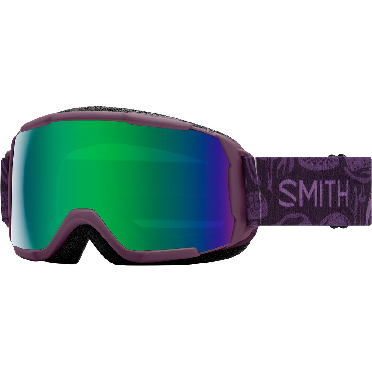 Smith Grom ChromaPop Goggles - Kids' Amethyst Mushrooms/Green Sol-X Mirror