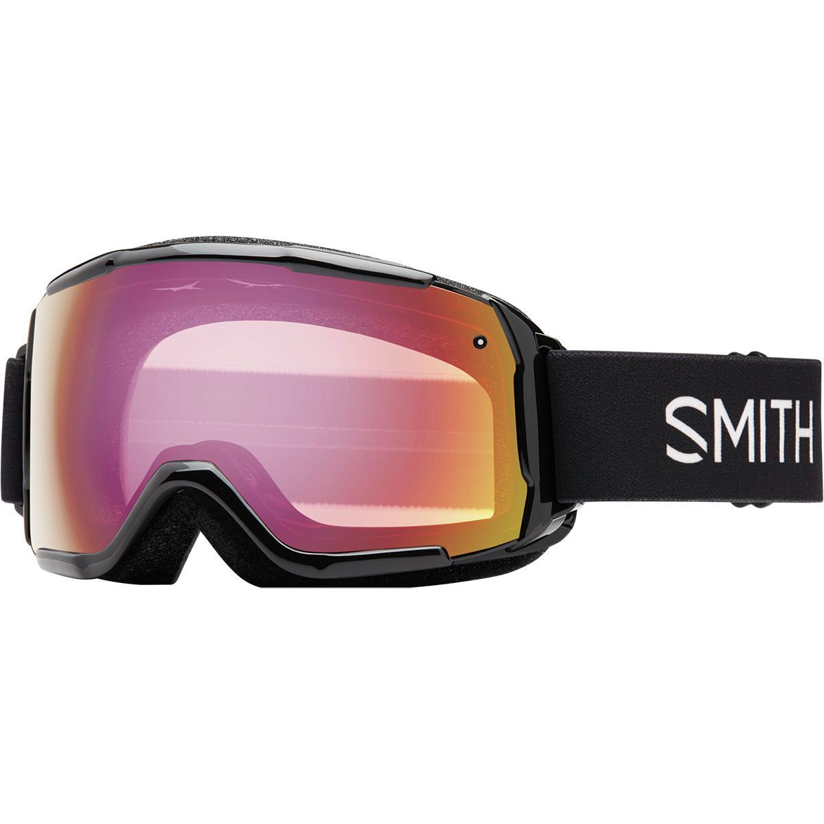 Image of Smith Grom ChromaPop Goggles - Kids' Black/Red Sensor Mir/No Extra Lens, One Size