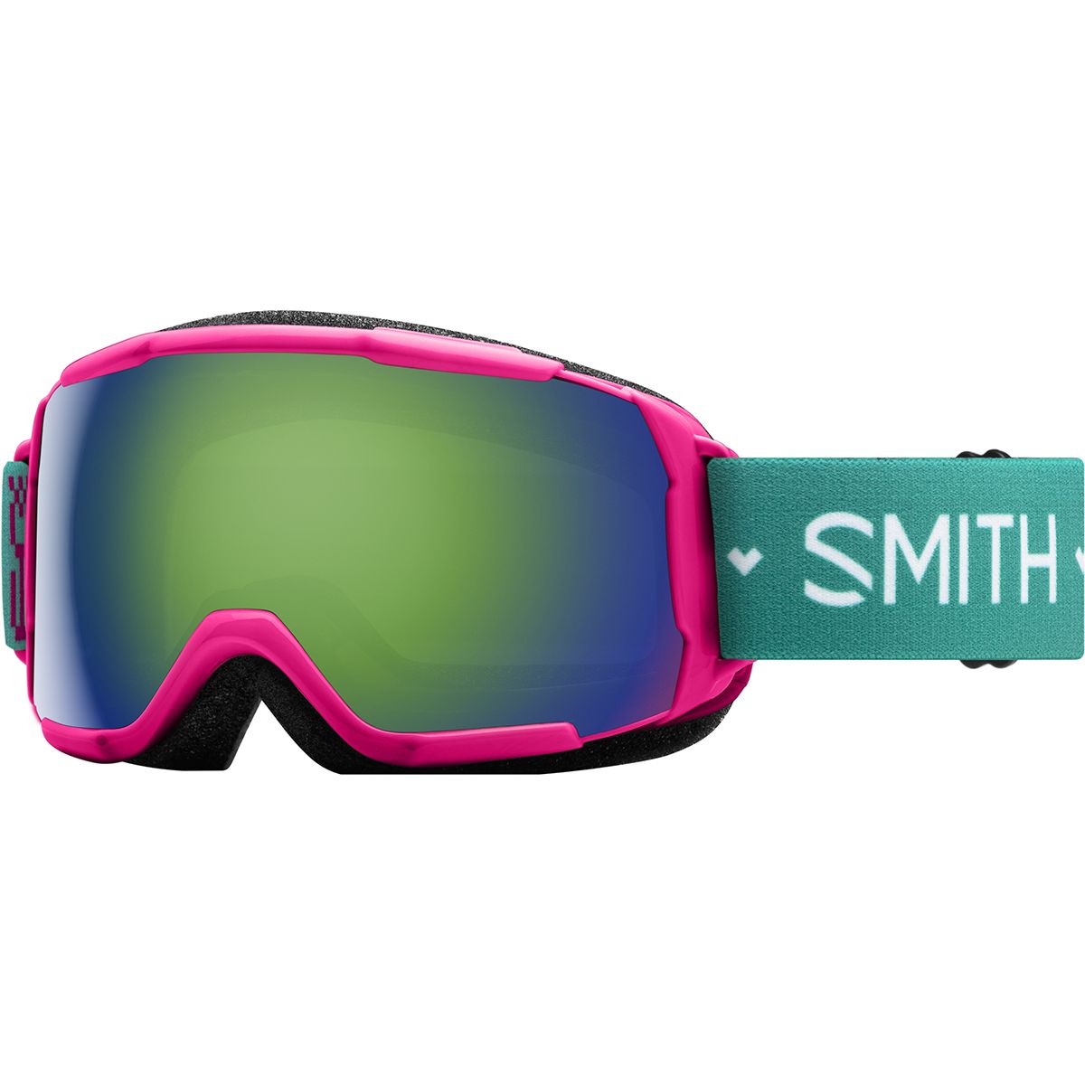 Smith Grom ChromaPop Goggles - Kids' Pink Flowers/Green Sol-x Mir