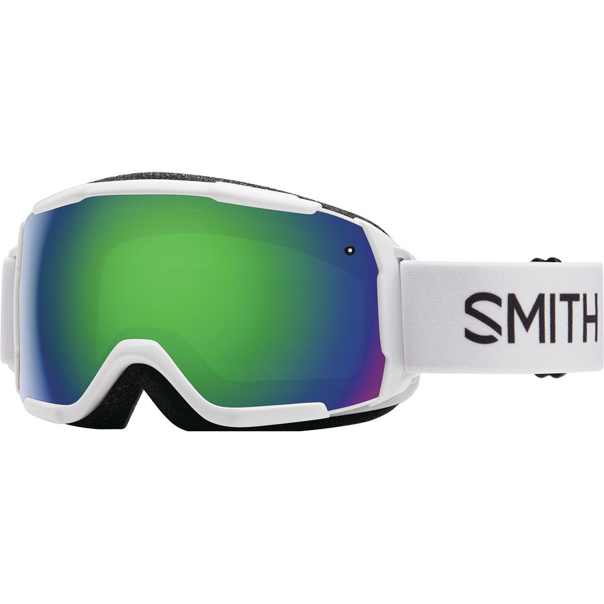 Image of Smith Grom ChromaPop Goggles - Kids' White/Grn Sol-x Mir/No Extra Lens, One Size