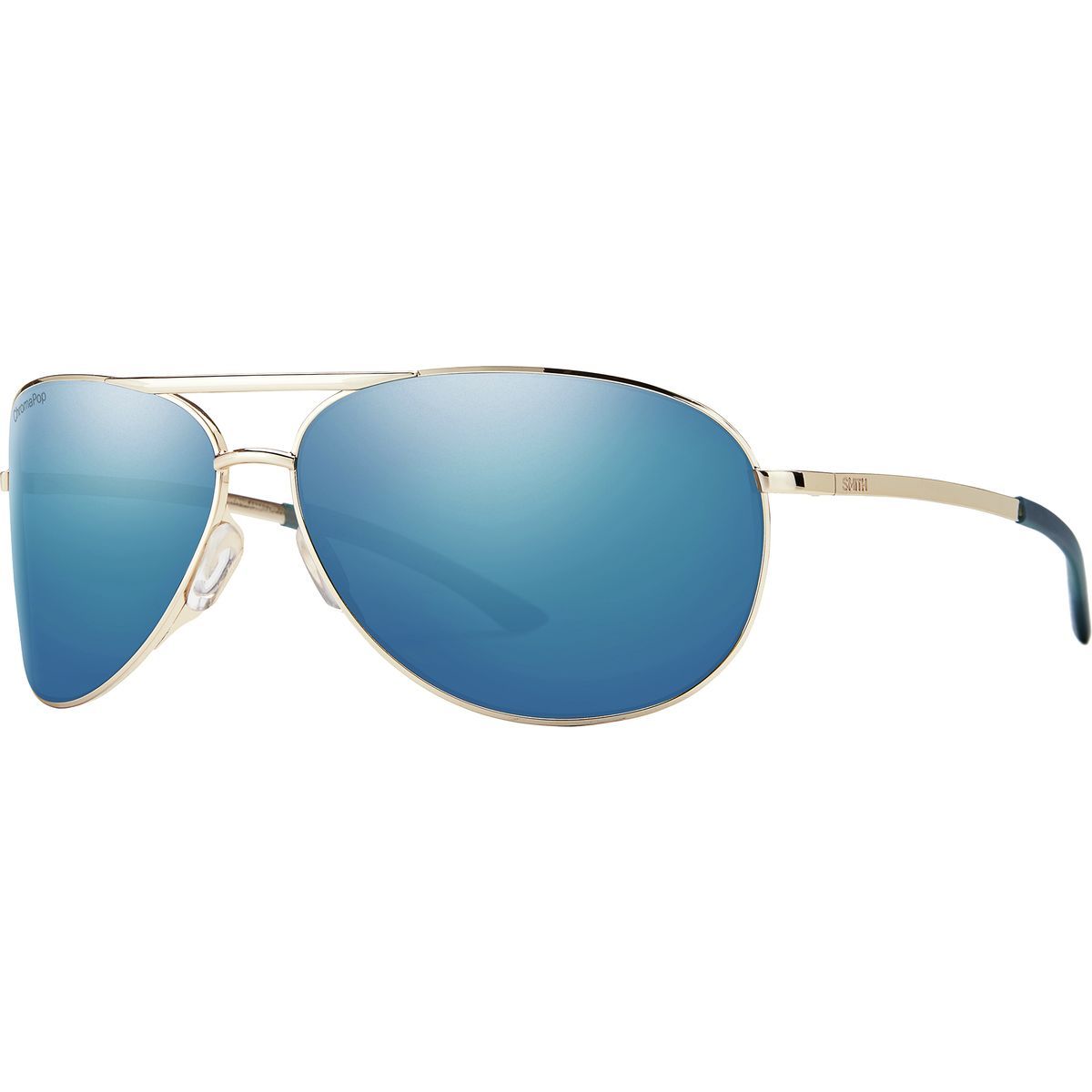 Smith Serpico 2 ChromaPop Polarized Sunglasses Gold/Polarized Blue Mirror, One Size